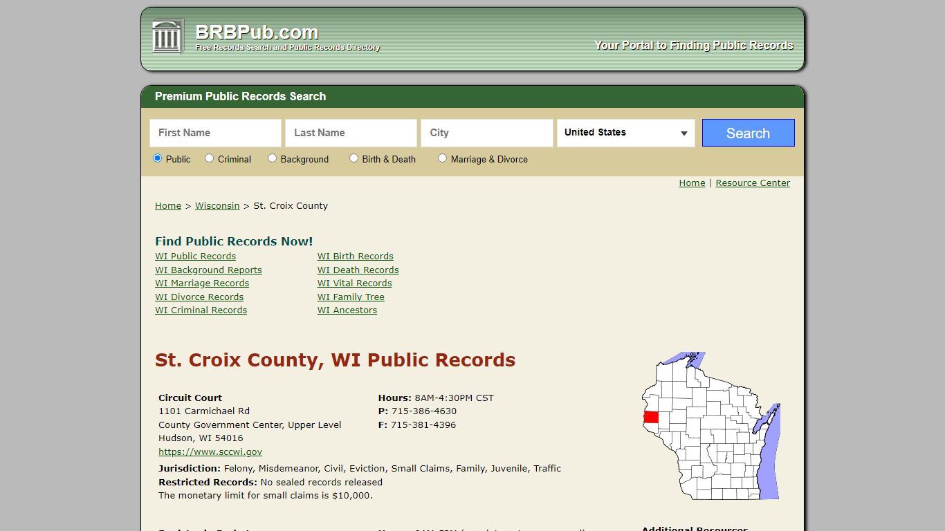 St. Croix County Public Records | Search Wisconsin ...